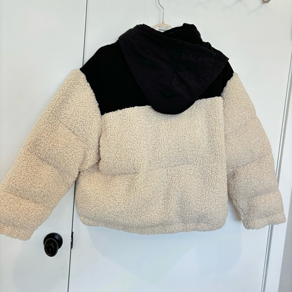 Maje Shearling Puffer Coat Sherpa Jacket - Picture 5 of 7